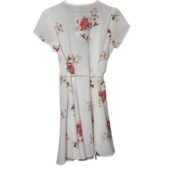 Jahan's Premium Dress Womens Large Floral White Beach Floral Summer V Neck NWT - Picture 6 of 11